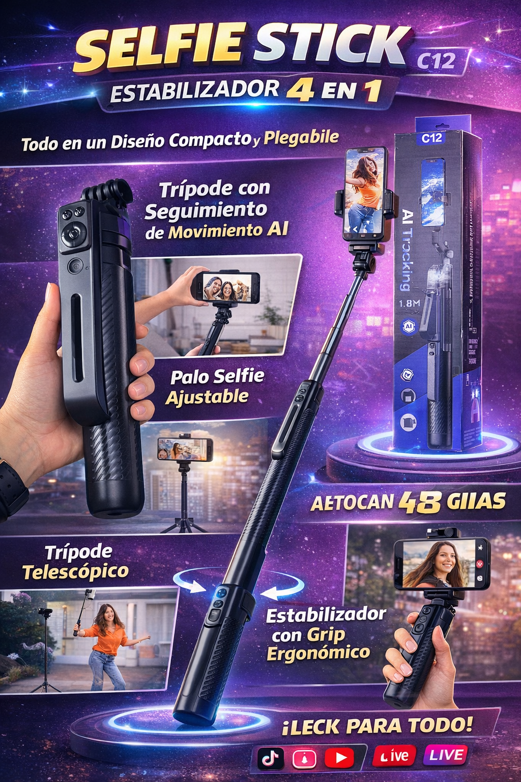 📸 Trípode Inteligente con Sensor de Movimiento